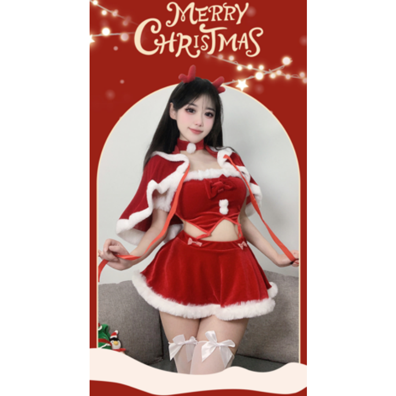 Disfracesnavideños de cosplay, uniformes sexys de clubesnocturnos, añonuevo\\Seluring sets, puro e inocente \\\"No haynecesidad de despegar\\\"Conjuntos apasionados de Girl Girl: 291+250 Precio:$169.99